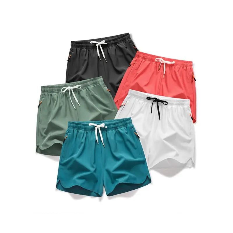 5 piece summer men's thin fabric breathable quick drying beach shorts Men's Drawstring Zipper Pocket Shorts,, Breathable Men'sBottoms for Daily Wear Shorts Pack of5 5 sense gifts for him Summer swim trunks with quick drying Plain Beige Tropical