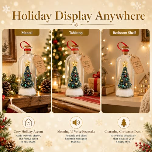 2026 Recordable Christmas Tree Message Bottle Xmas Holiday Keepsake Christmas Props Christmas Ornament Christmas Tree Ornaments