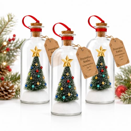 2026 Recordable Christmas Tree Message Bottle Xmas Holiday Keepsake Christmas Props Christmas Ornament Christmas Tree Ornaments