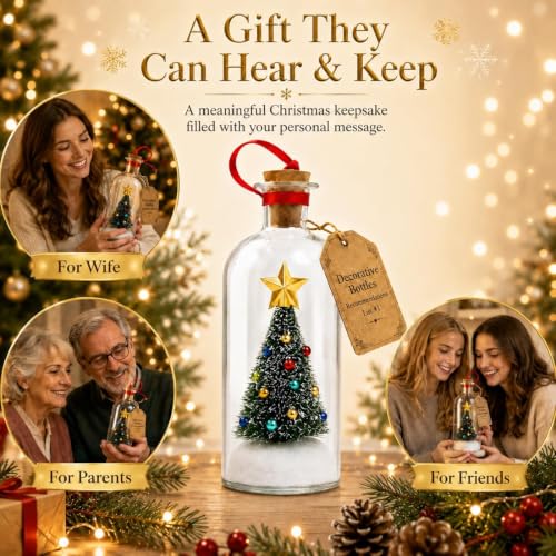 2026 Recordable Christmas Tree Message Bottle Xmas Holiday Keepsake Christmas Props Christmas Ornament Christmas Tree Ornaments